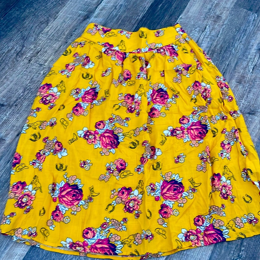 ModCloth western floral skirt